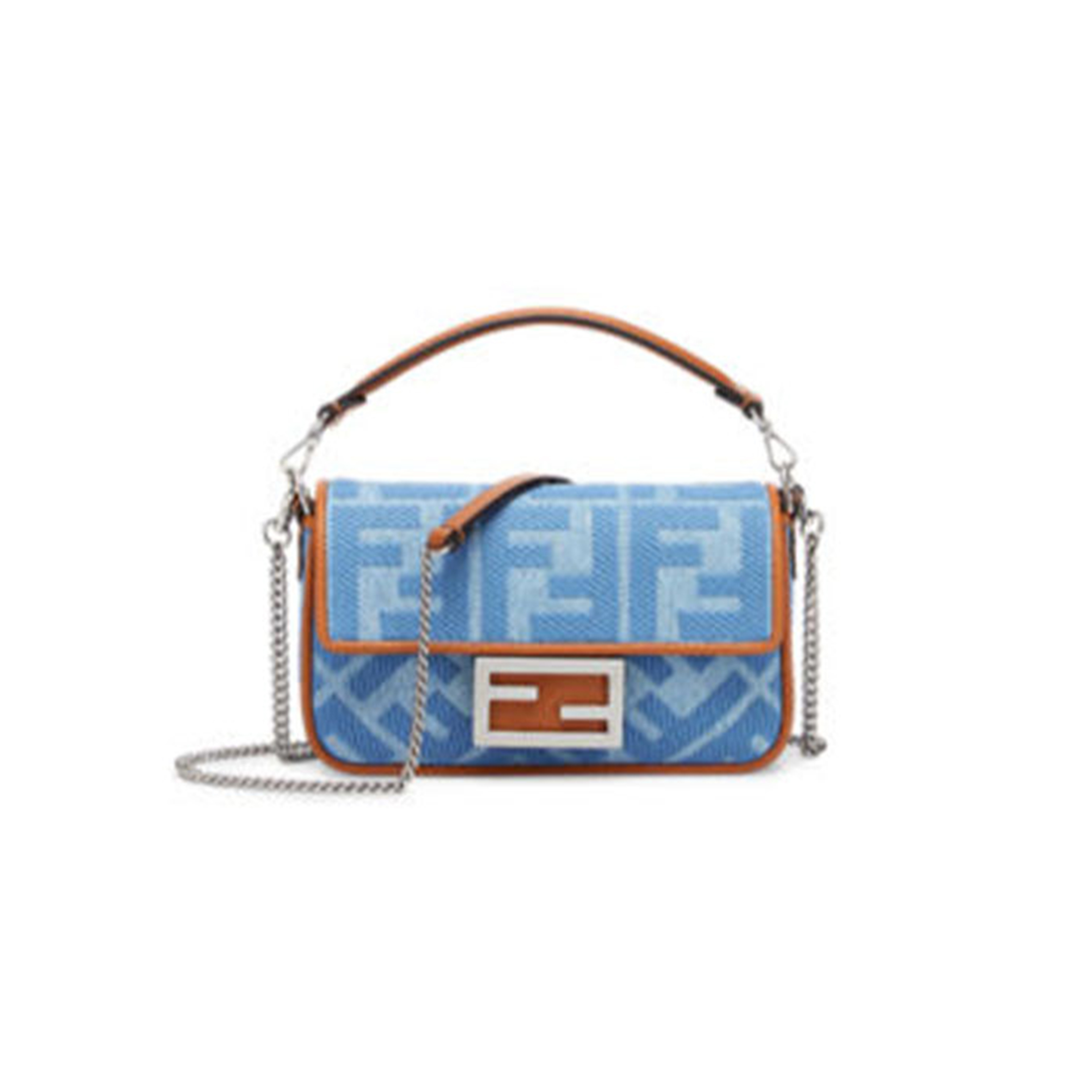 f**di baguette mini De*1m light blue bag 8bs017ap4nf1ln5 (19.5*11*5cm)